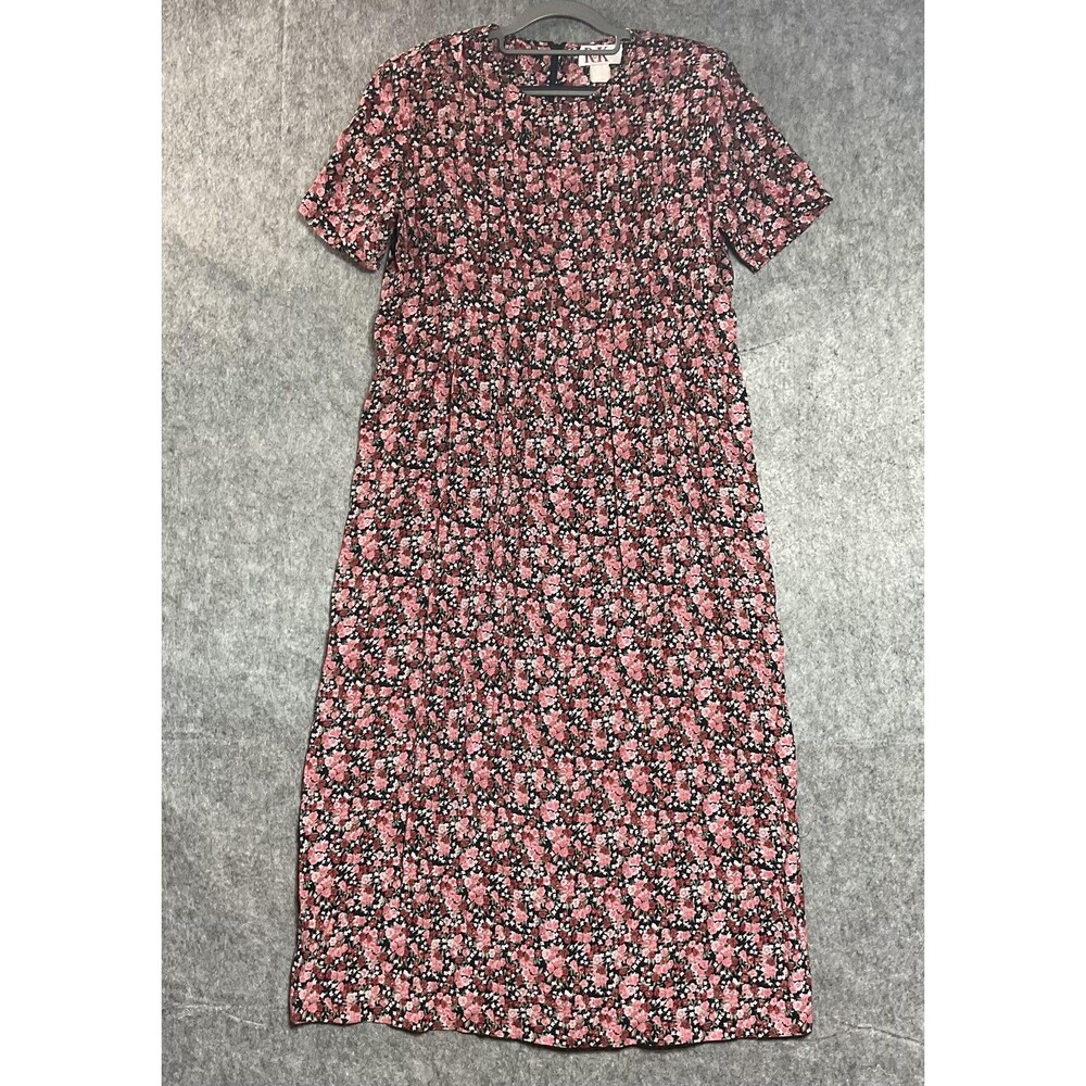 Vintage R&K Originals Dress Women Medium Floral Ditsy Maxi Cottage Prairie Y2K